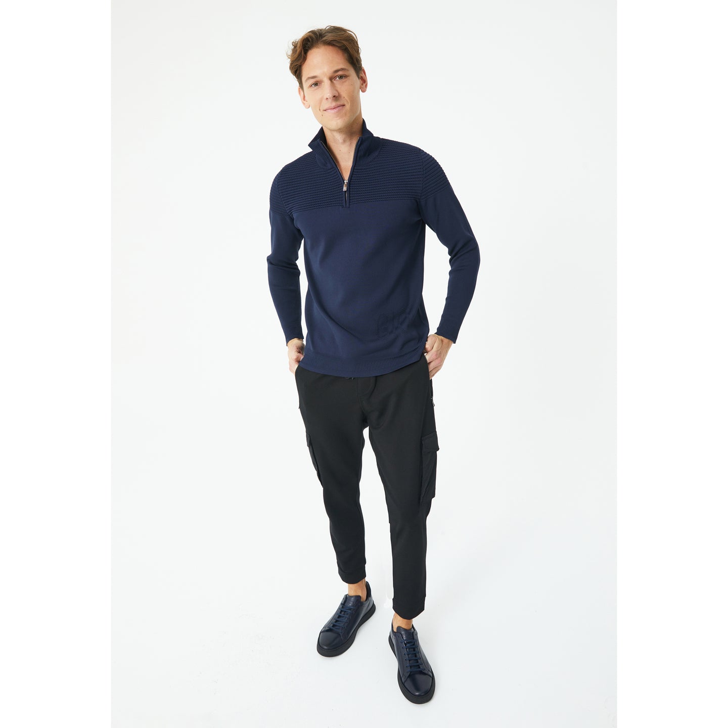 Black Sweat Side Pocket Trousers